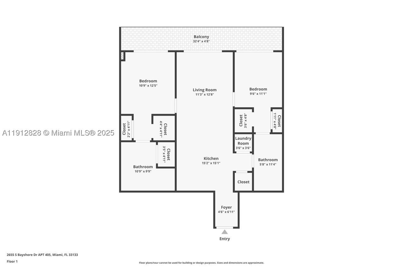 Real estate property located at 2655 Bayshore Dr #405, Miami-dade, Mr. C Residences, Miami, FL