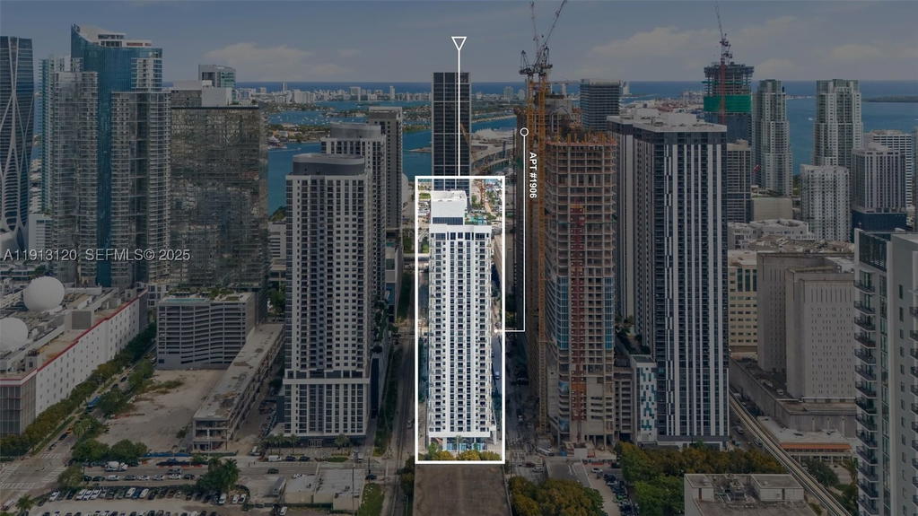 Real estate property located at 11 6th St #1906, Miami-dade, The Crosby Miami Worldcent, Miami, FL
