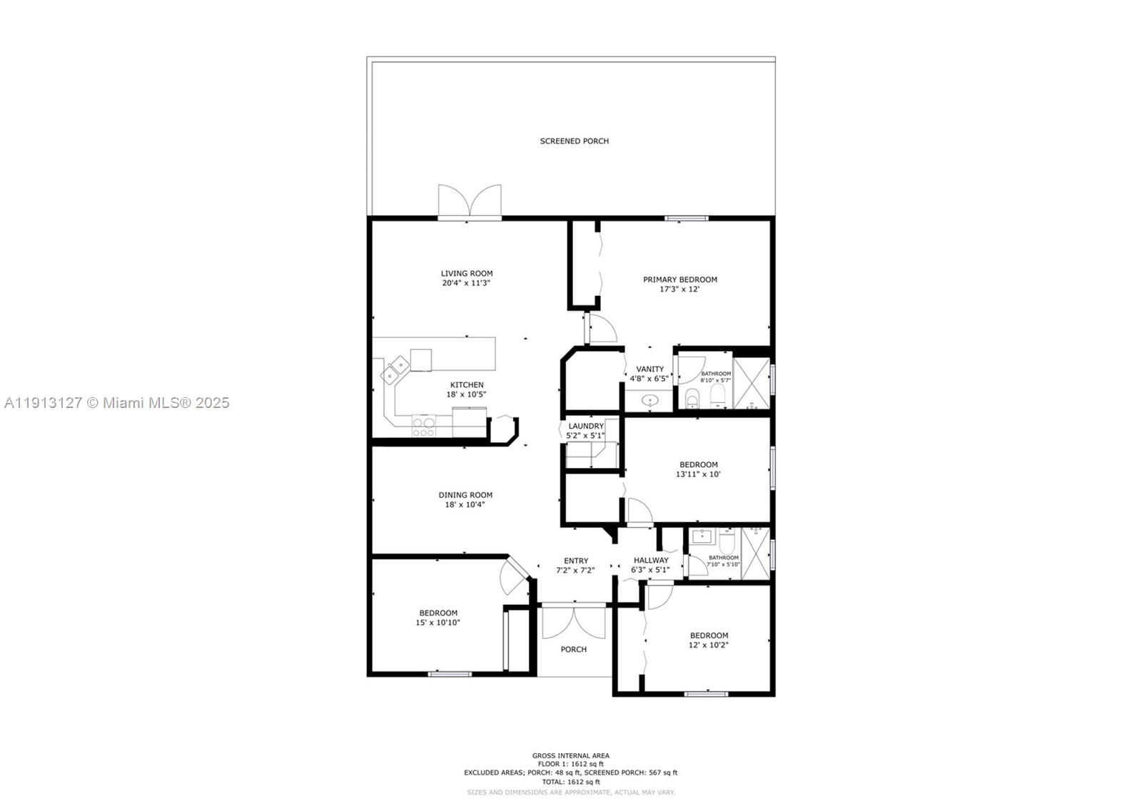 Real estate property located at 7416 32nd Ave, Miami-dade, Christys 5th Addn, Hialeah, FL