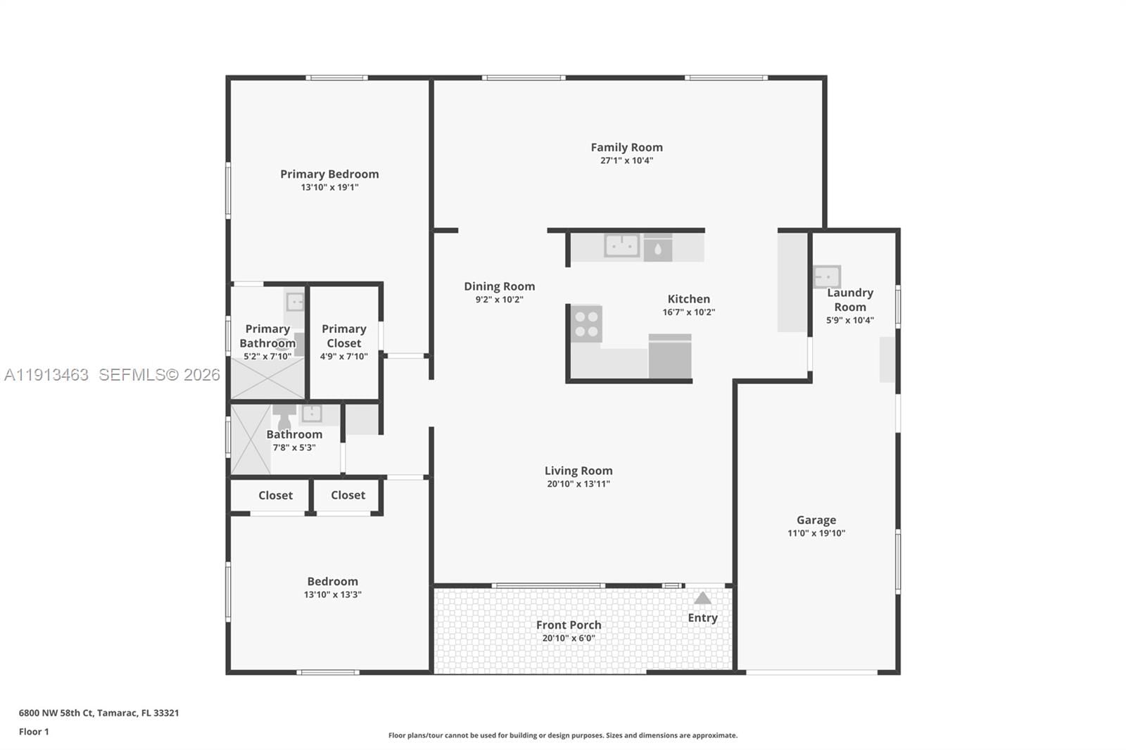 Real estate property located at 6800 58th Ct, Broward, Mainlands Of Tamarac Lake, Tamarac, FL