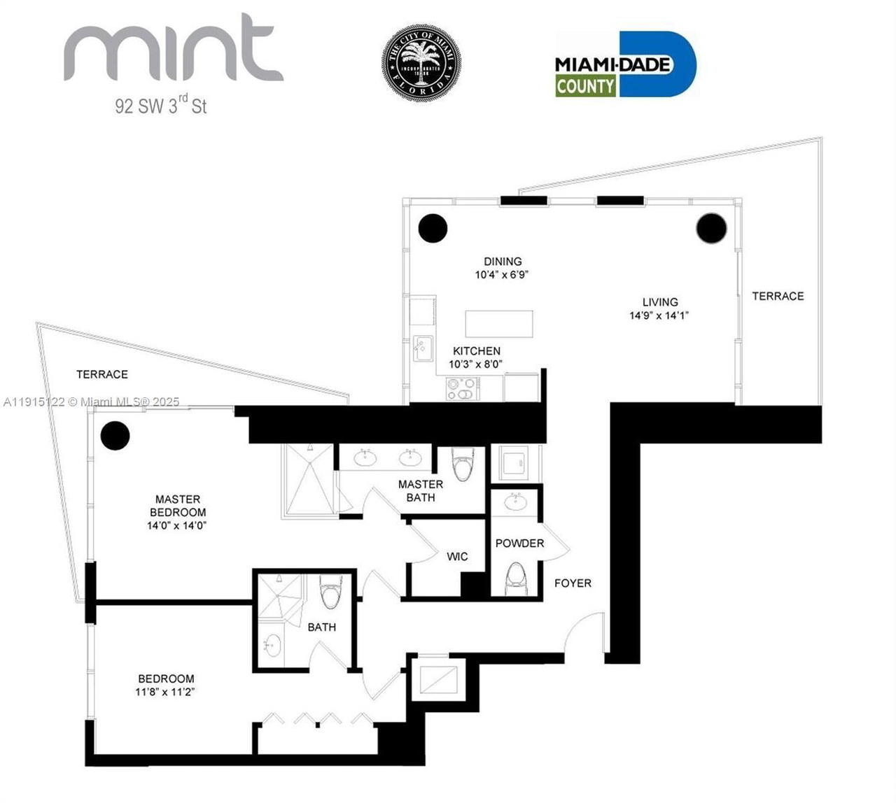 Real estate property located at 92 3rd St #4510, Miami-dade, Mint Condo, Miami, FL