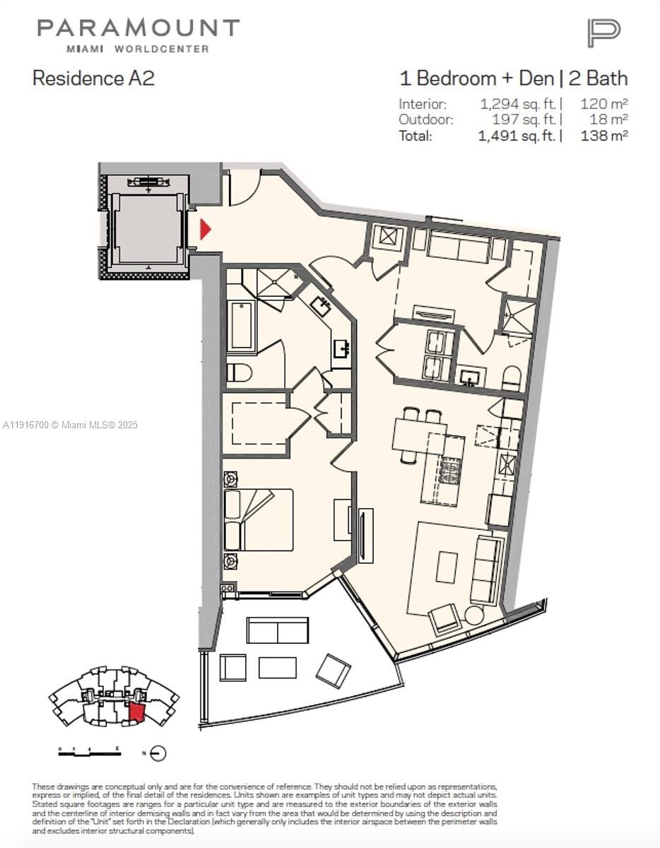 Real estate property located at 851 1ST Ave #1810, Miami-dade, Paramount Miami Worldcente, Miami, FL
