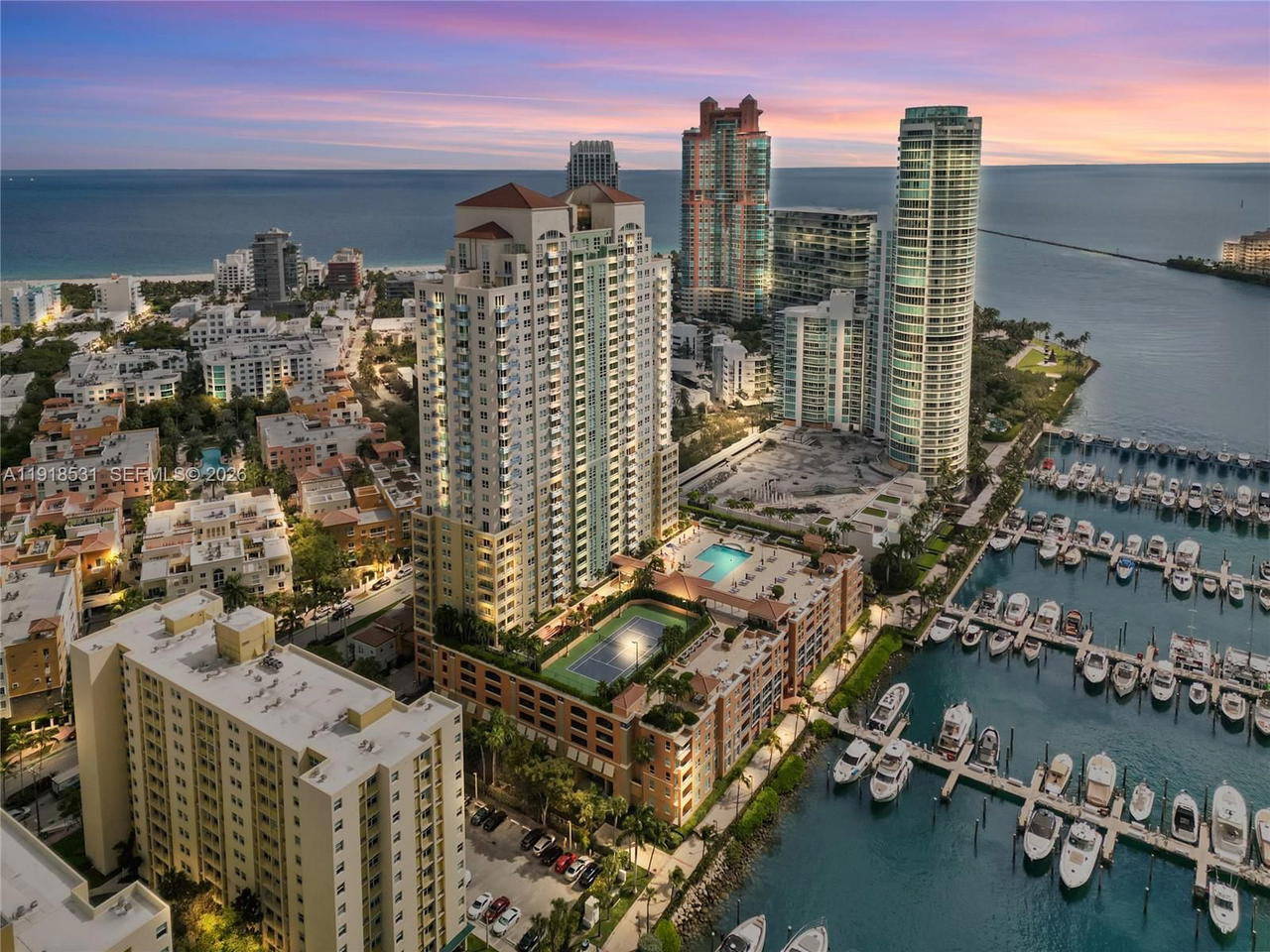 Real estate property located at 90 Alton Rd #1209, Miami-dade, Yacht Club At Portofino, Miami Beach, FL