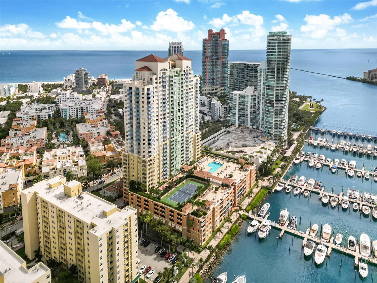 Real estate property located at 90 Alton Rd #1209, Miami-dade, Yacht Club At Portofino, Miami Beach, FL
