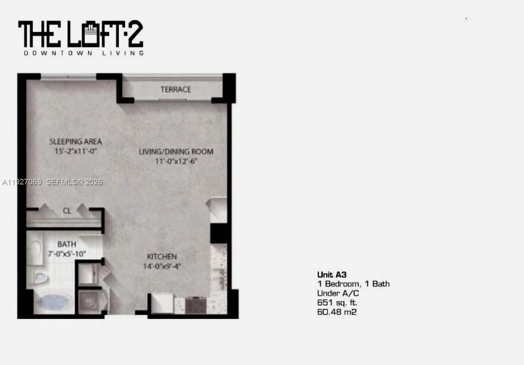 Real estate property located at 133 2nd Ave #1905, Miami-dade, Loft Downtown Ii Cond, Miami, FL