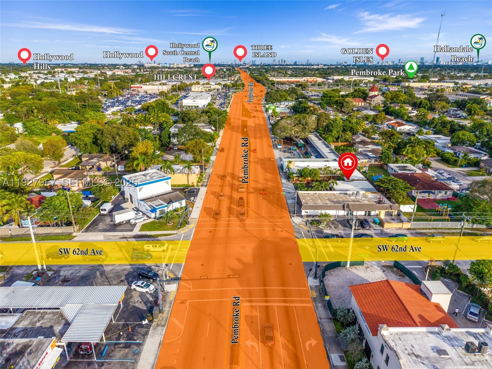 Real estate property located at 6124 Pembroke Rd, Broward, Welwyn Manor, Miramar, FL