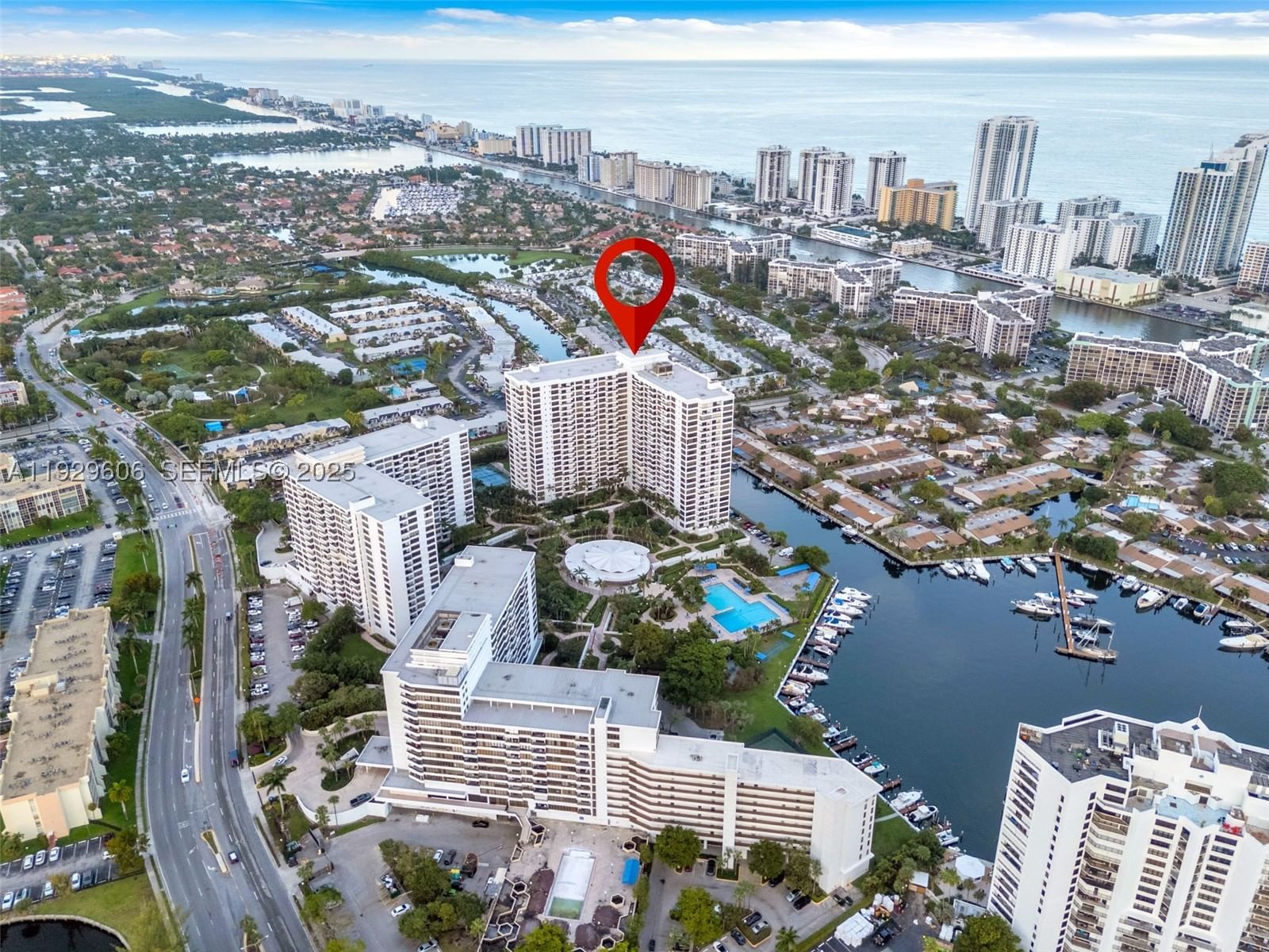 Real estate property located at 2500 Parkview Dr #2102, Broward, Olympus Condo Phase, Hallandale Beach, FL