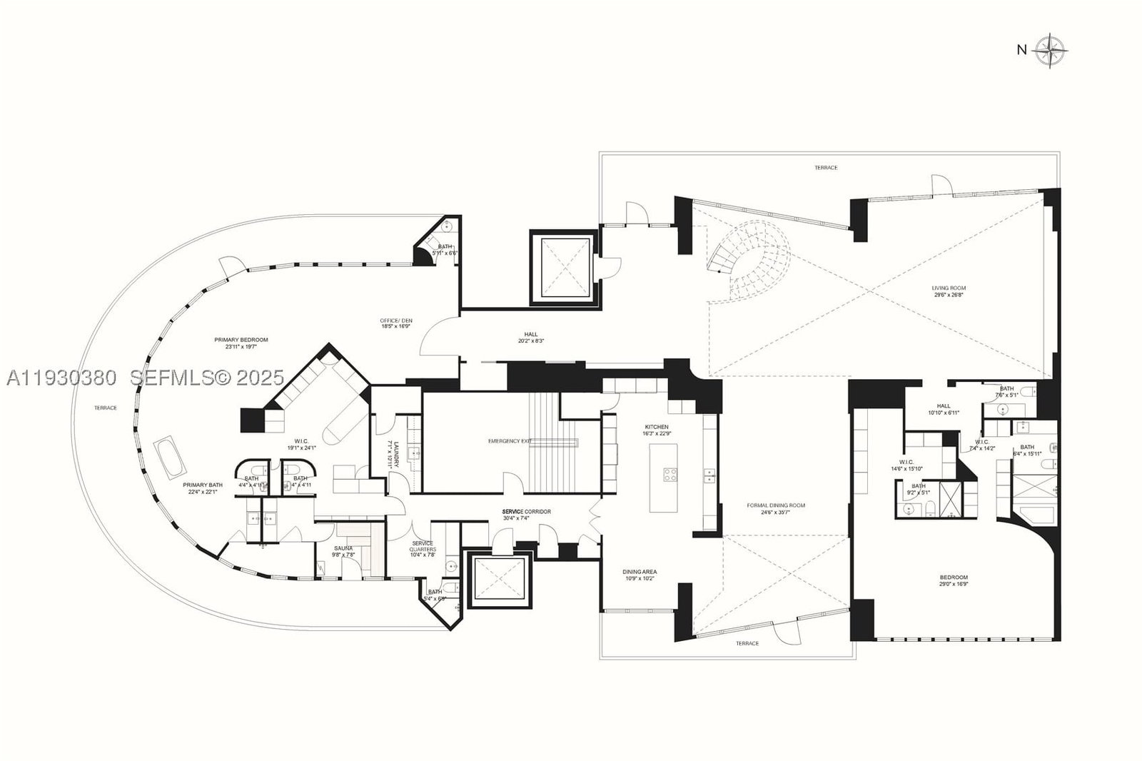 Real estate property located at 1643 Brickell Ave PH 4901 + Dock, Miami-dade, Santa Maria Condo, Miami, FL