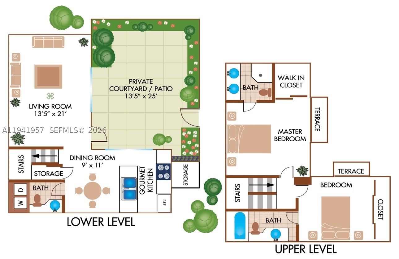 Real estate property located at 9977 6th Ct #9977, Broward, Waterford Courtyards, Plantation, FL