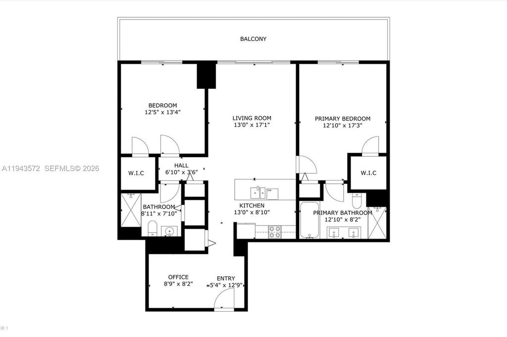 Real estate property located at 79 12th St #3809S, Miami-dade, The Axis On Brickell Cond, Miami, FL