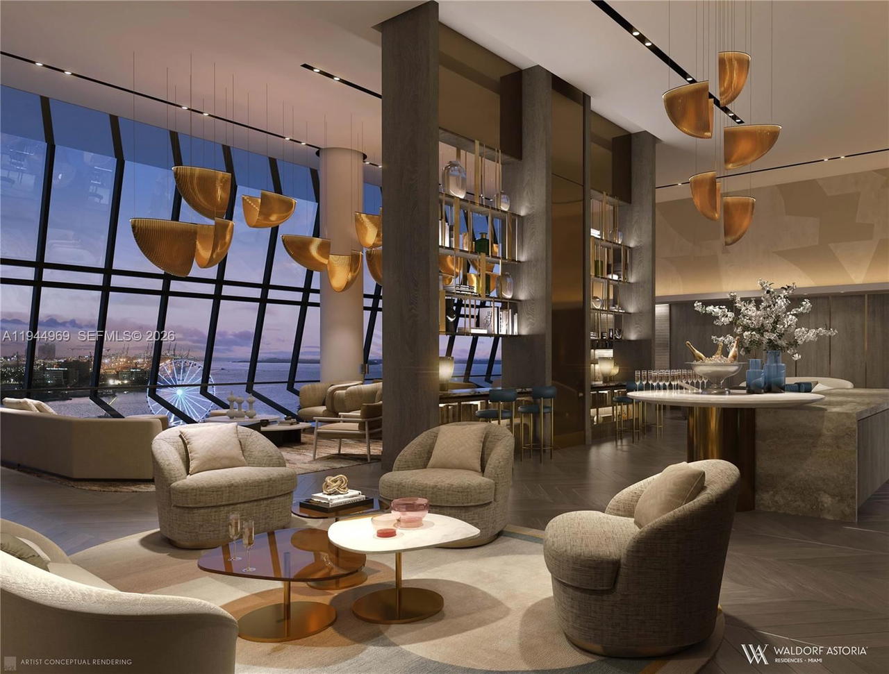 Real estate property located at 249 3 ST #6101, Miami-dade, Waldorf Astoria Residences, Miami, FL