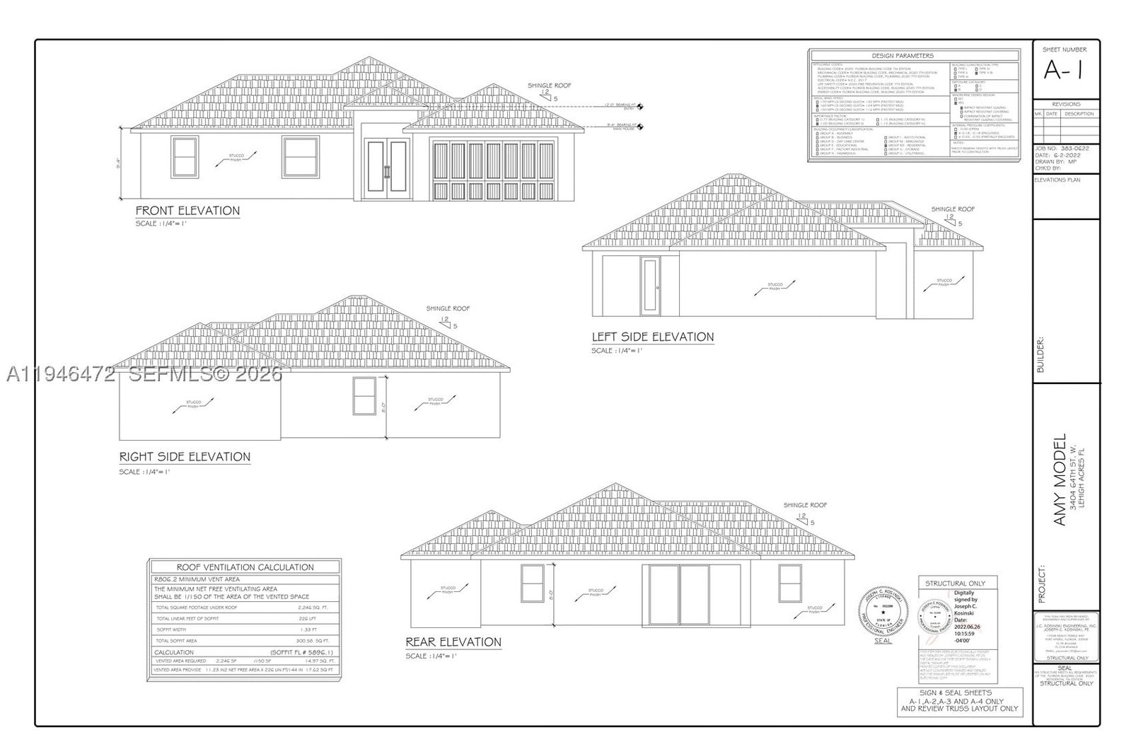 Real estate property located at 3606 54TH ST W, Lee, N/a, Lehigh Acres, FL