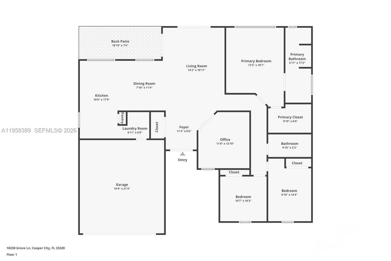 Real estate property located at 10230 Grove Ln, Broward, Coopers Grove, Cooper City, FL