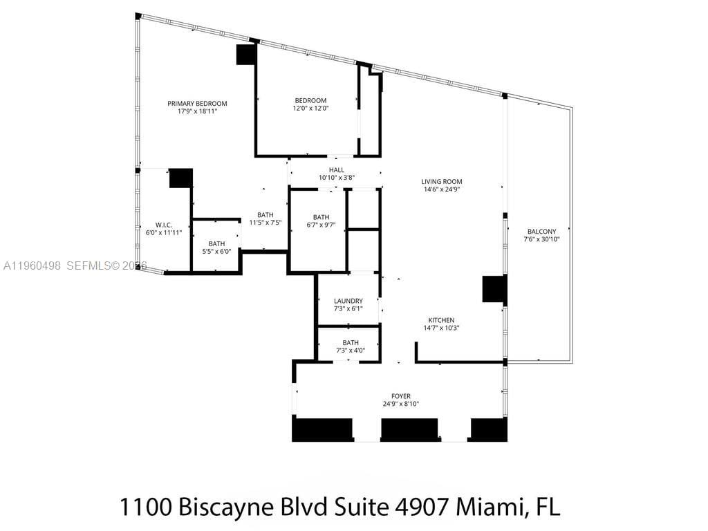 Real estate property located at 1100 Biscayne Blvd #4907, Miami-dade, Marquis Condo, Miami, FL
