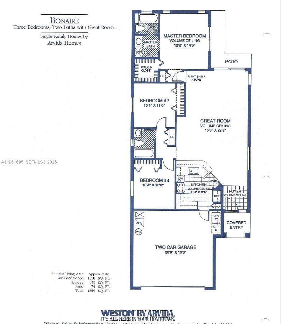 Real estate property located at 1605 Salerno Cir, Broward, Sectors 3 & 4 Boundary Pl, Weston, FL