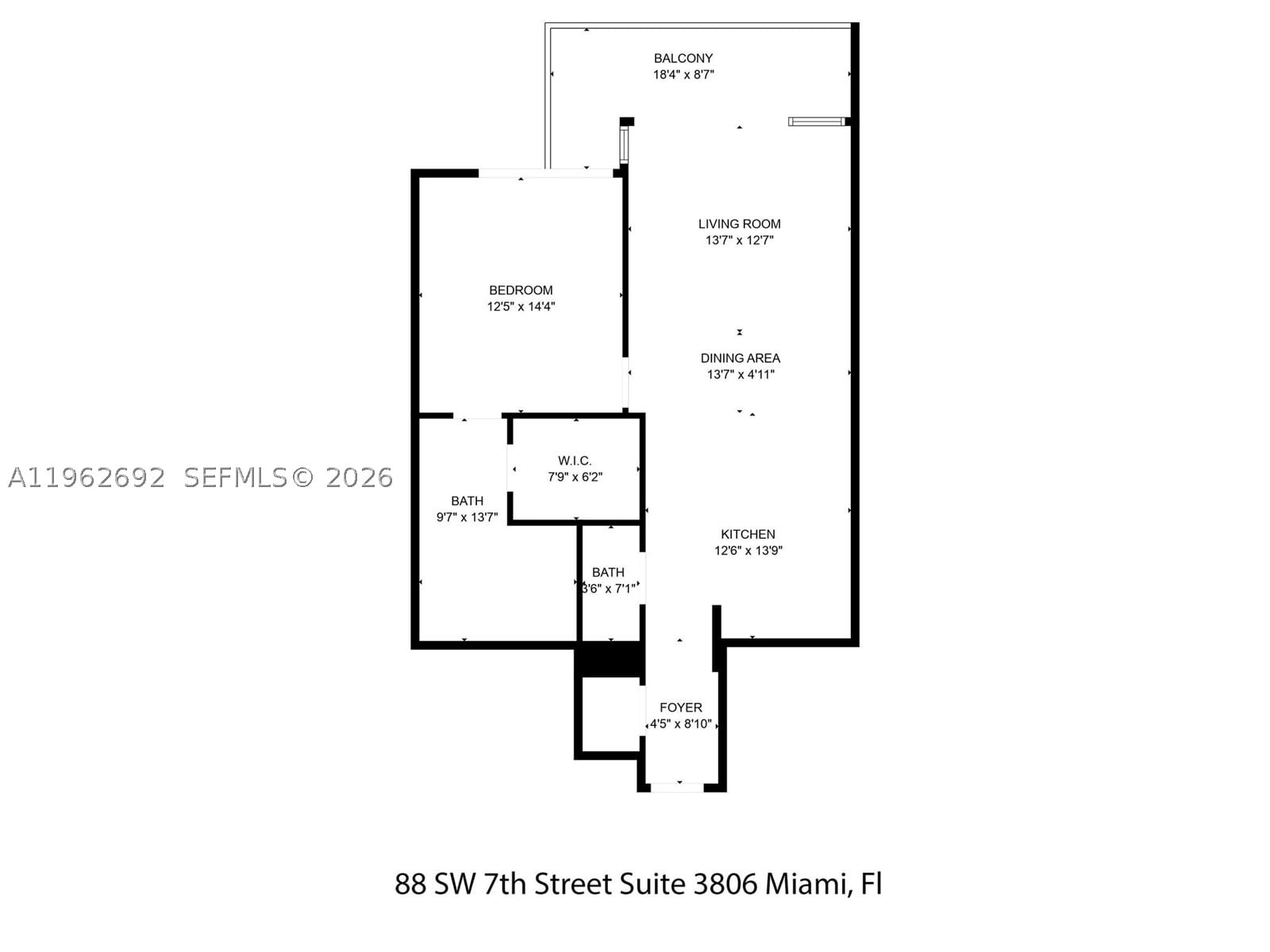 Real estate property located at 88 7th St #3806, Miami-dade, Rise Condo, Miami, FL