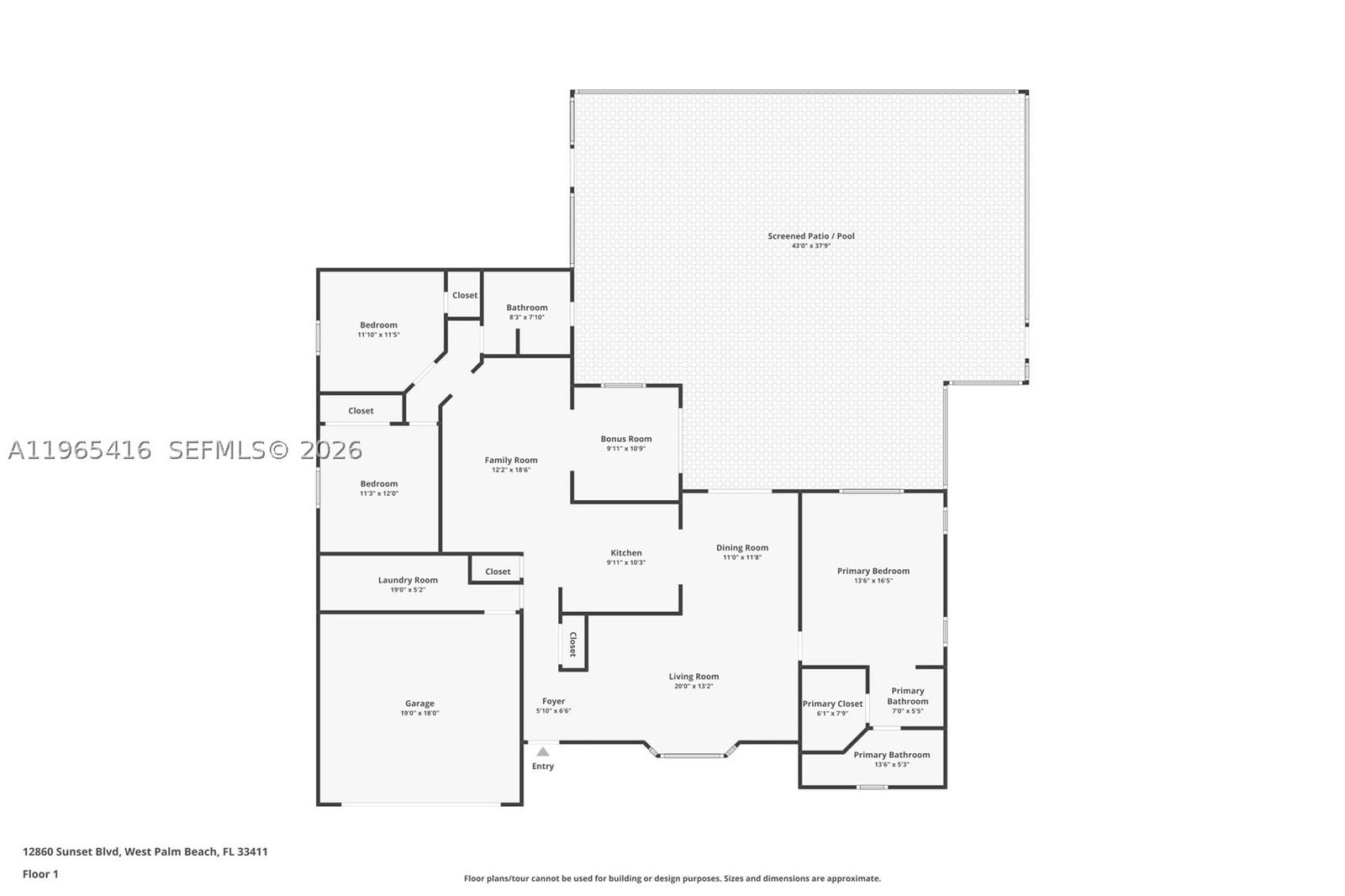 Real estate property located at 12860 Sunset Blvd, Palm Beach, The Acreage, West Palm Beach, FL
