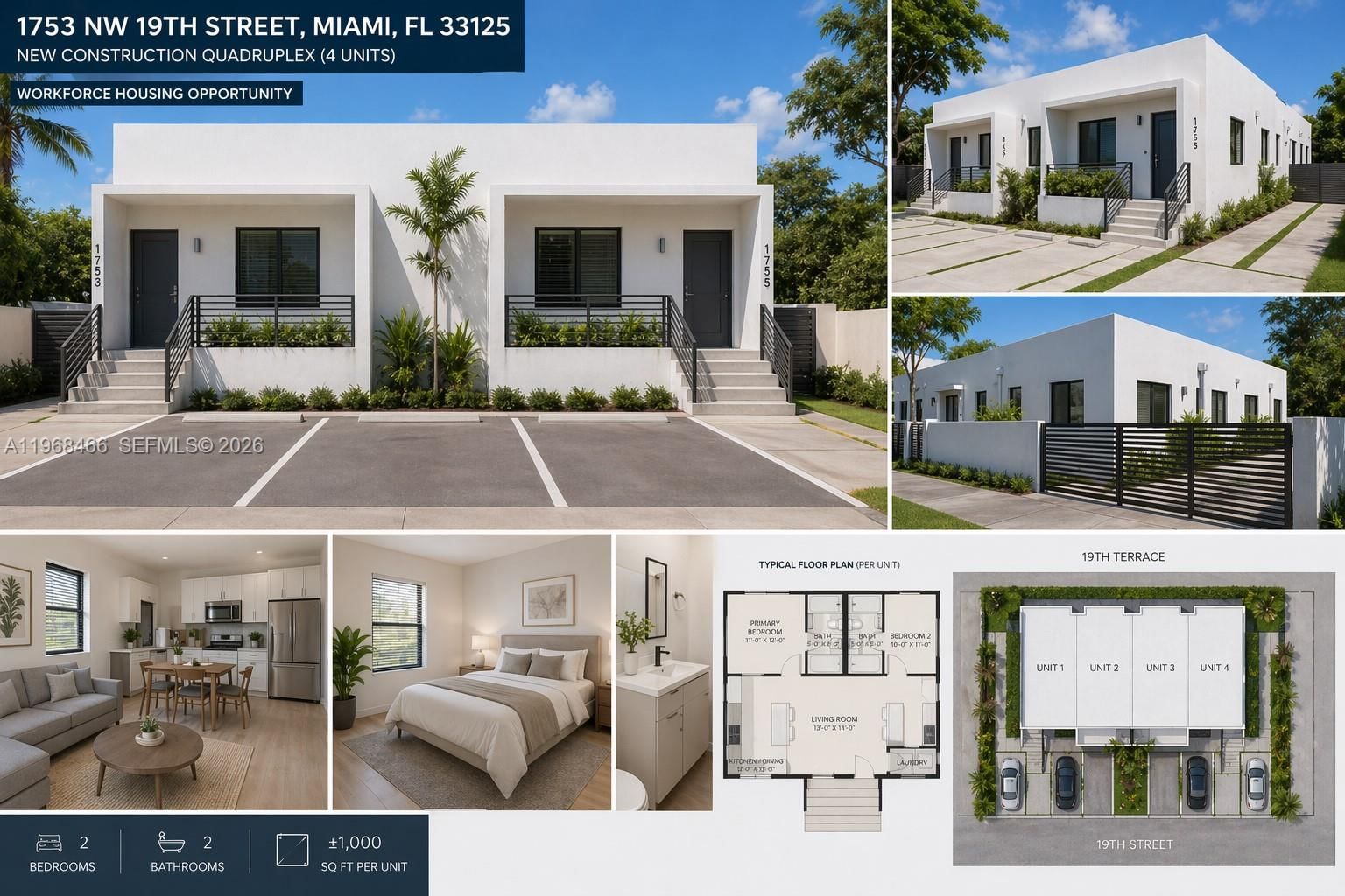 Real estate property located at 1753 19th St, Miami-dade, Mulberry Park, Miami, FL