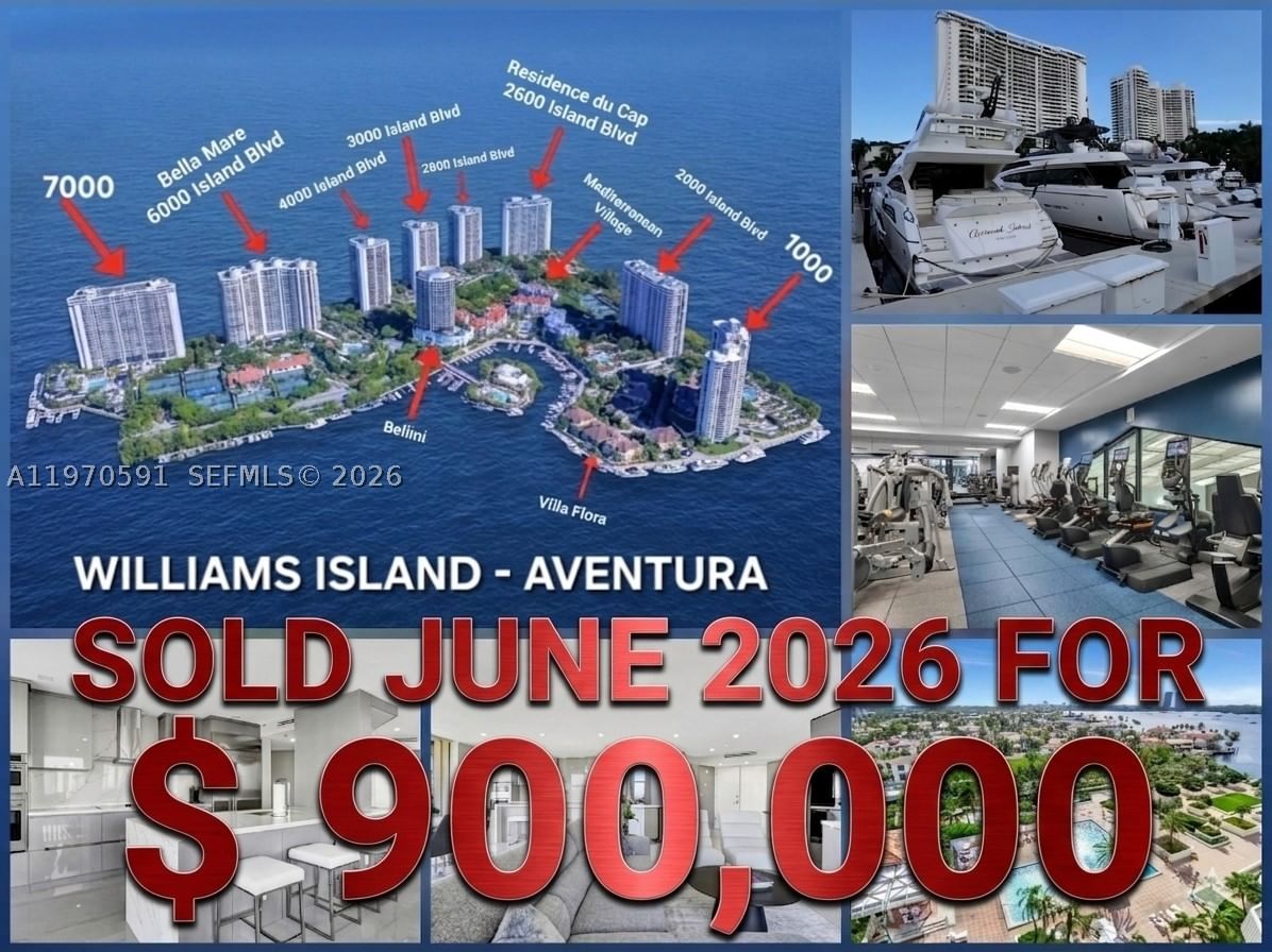 Real estate property located at 1000 Island Blvd #1004, Miami-dade, 1000 Isl Blvd Williams Is, Aventura, FL