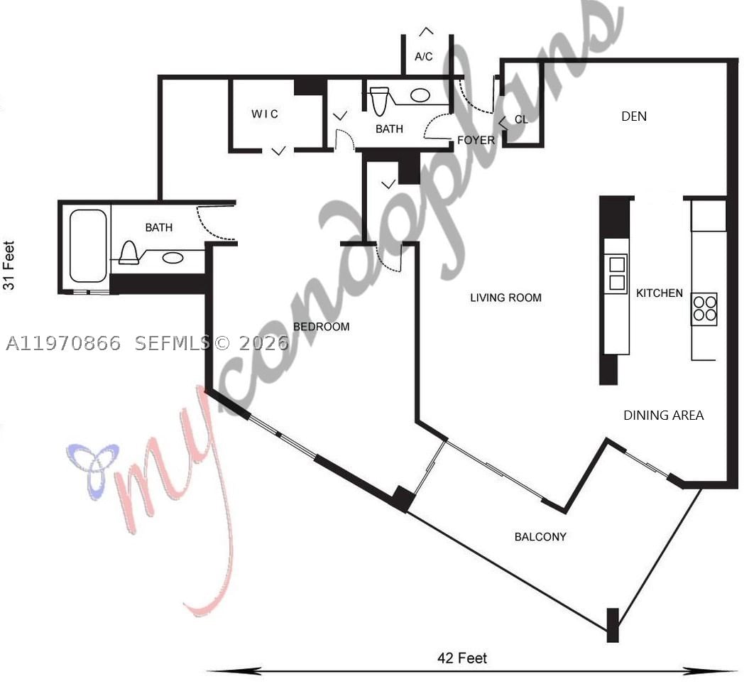 Real estate property located at 2000 Towerside Ter #1408, Miami-dade, Towers Of Quayside Condo, Miami, FL