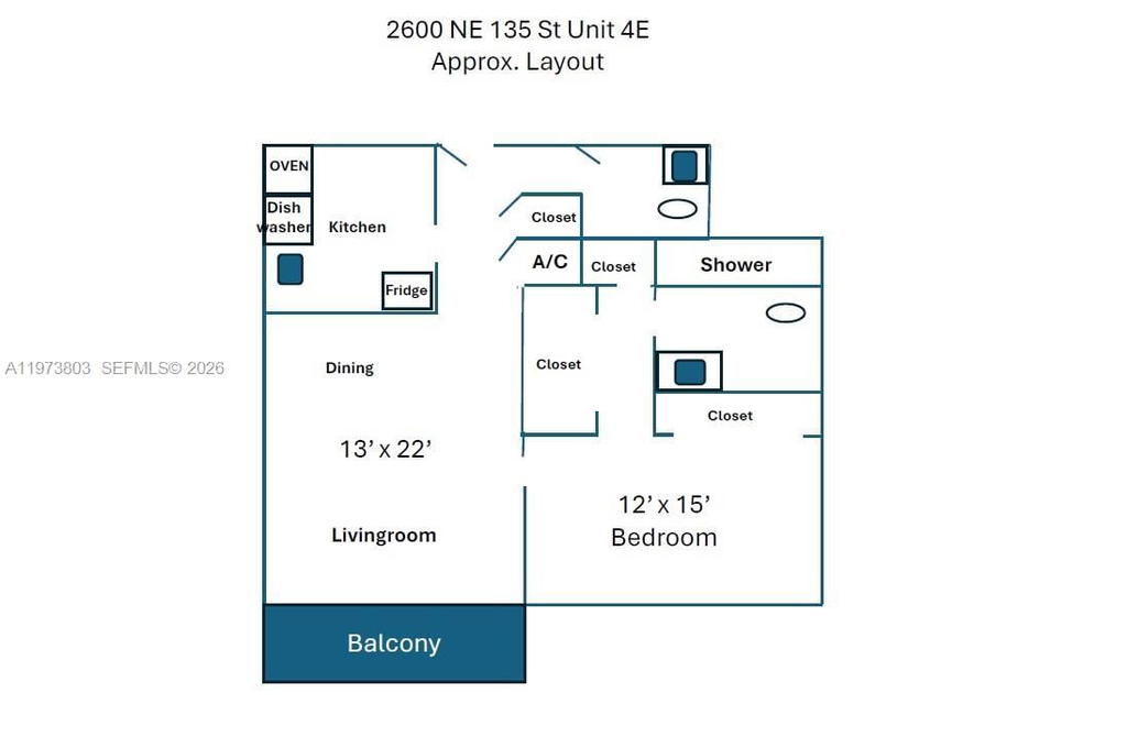 Real estate property located at 2600 135th St #4E-A, Miami-dade, Marina Park Condo Ph I, North Miami, FL