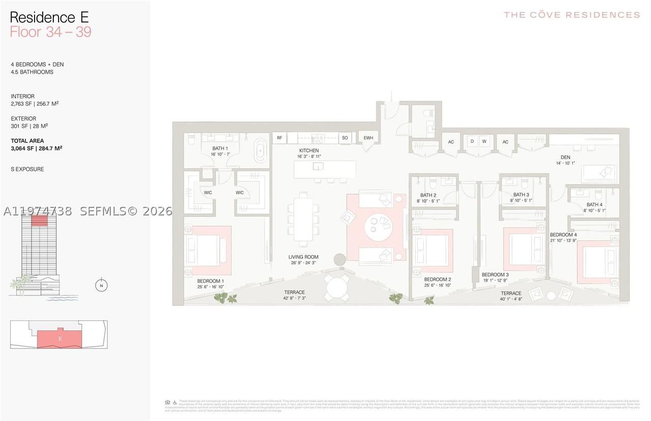 Real estate property located at 456 29th St #3402, Miami-dade, Cove Miami, Miami, FL