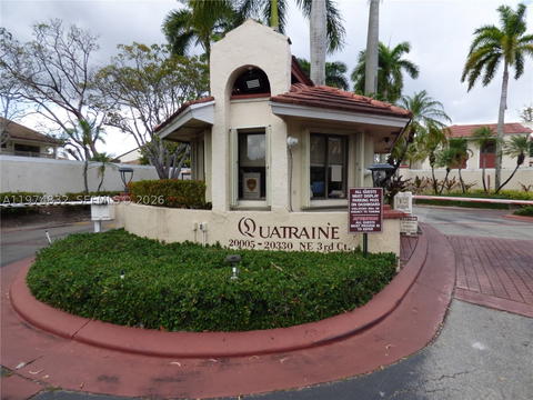 Real estate property located at 20140 3rd Ct #1, Miami-dade, Quatraine Condo Iii, Miami, FL