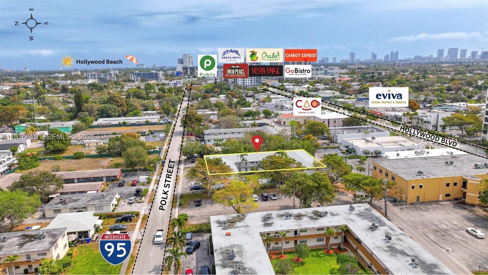 Real estate property located at 2458 Polk St #201, Broward, Pell Manor Condominium 3, Hollywood, FL
