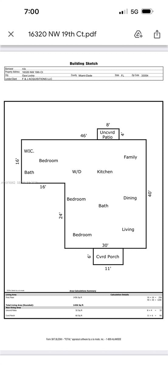 Real estate property located at 16320 19 CT, Miami-dade, Bunche Park Pb 50-20 Lot 1, Miami Gardens, FL