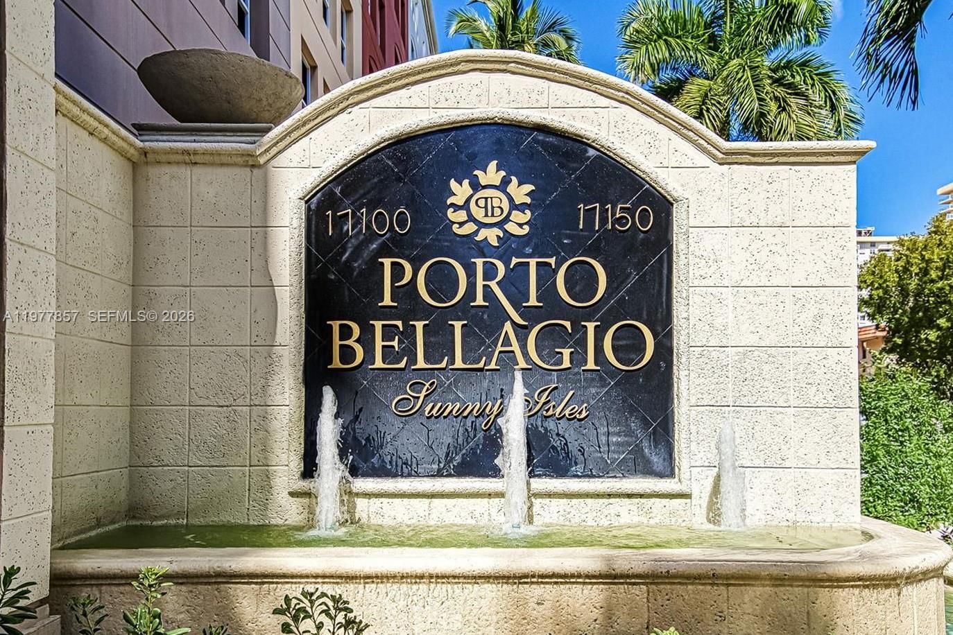 Real estate property located at 17100 Bay Rd #1810, Miami-dade, Porto Bellagio Condo, Sunny Isles Beach, FL