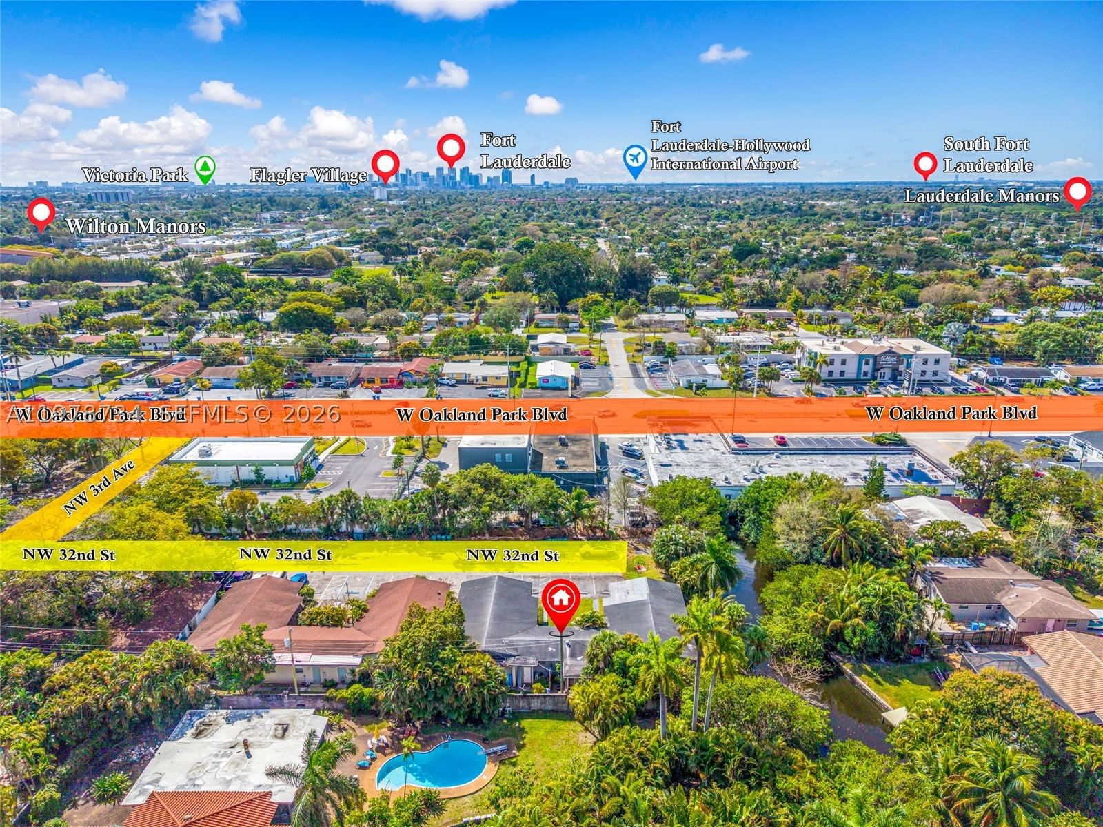 Real estate property located at 355 32nd St, Broward, Boulevard Villas, Oakland Park, FL