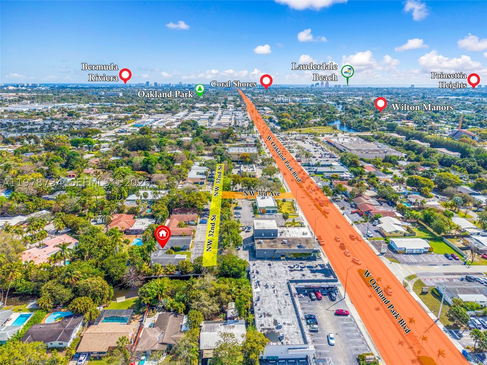 Real estate property located at 355 32nd St, Broward, Boulevard Villas, Oakland Park, FL