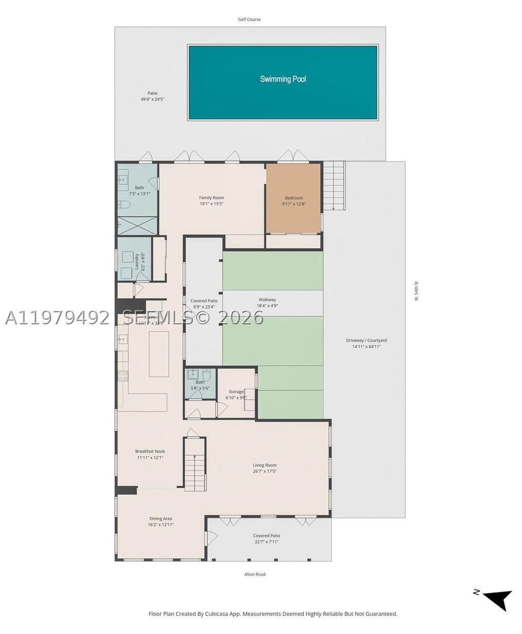 Real estate property located at 707 54th St, Miami-dade, La Gorce Golf Sub, Miami Beach, FL