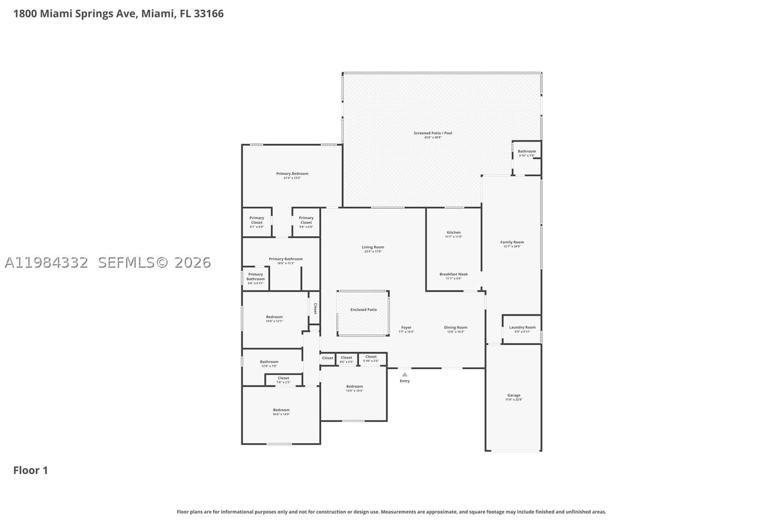 Real estate property located at 1800 Miami Springs Ave, Miami-dade, Fla Fruit Land Cos Sub, Miami Springs, FL