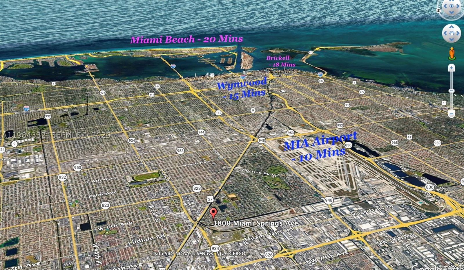 Real estate property located at 1800 Miami Springs Ave, Miami-dade, Fla Fruit Land Cos Sub, Miami Springs, FL