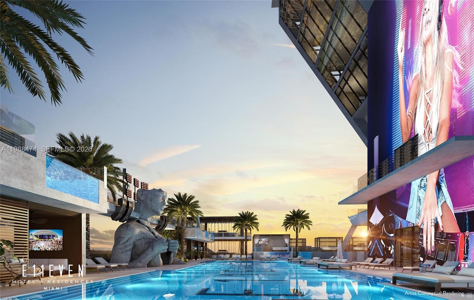 Real estate property located at 20 11th St #4111, Miami-dade, Miami North, Miami, FL
