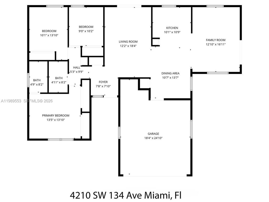 Real estate property located at 4210 134th Ave, Miami-dade, San Sebastian Unit No 5, Miami, FL