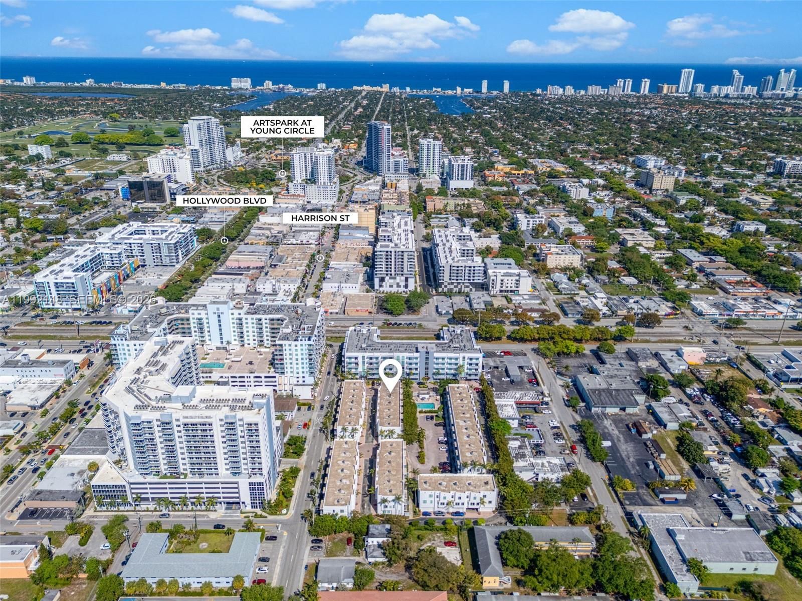 Real estate property located at 2134 Van Buren St #306, Broward, Courtyards At Hollywood, Hollywood, FL