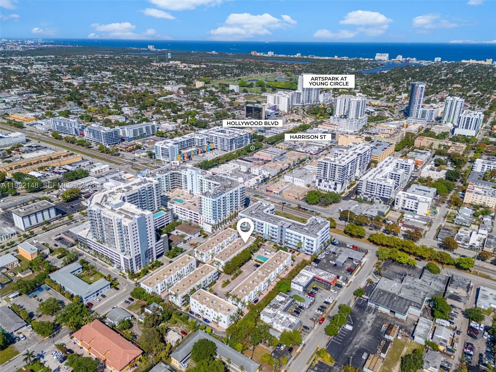 Real estate property located at 2134 Van Buren St #306, Broward, Courtyards At Hollywood, Hollywood, FL