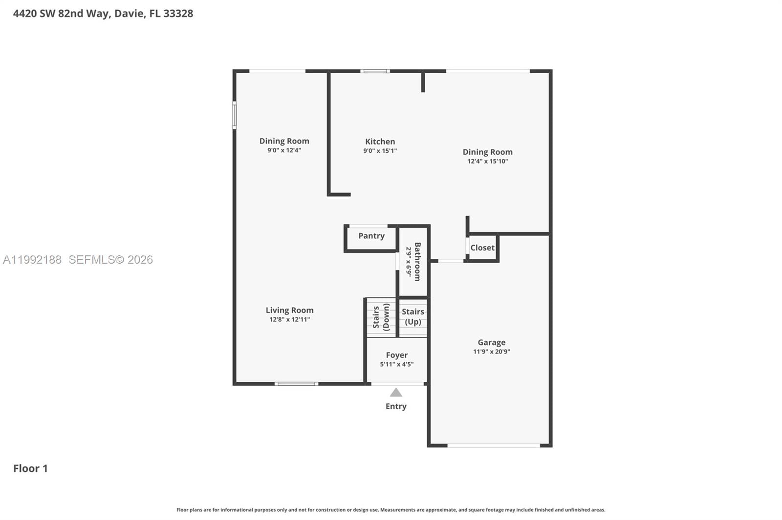 Real estate property located at 4420 82nd Way, Broward, Orange Drive-pine Island, Davie, FL