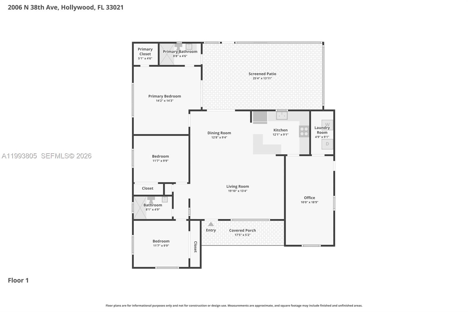 Real estate property located at 2006 38th Ave, Broward, Hollywood Hills, Hollywood, FL