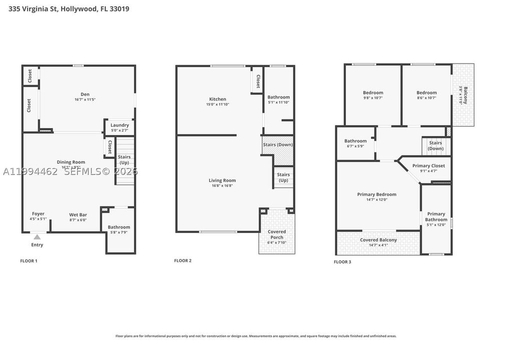 Real estate property located at 335 Virginia St, Broward, Virginia Beach Resort, Hollywood, FL