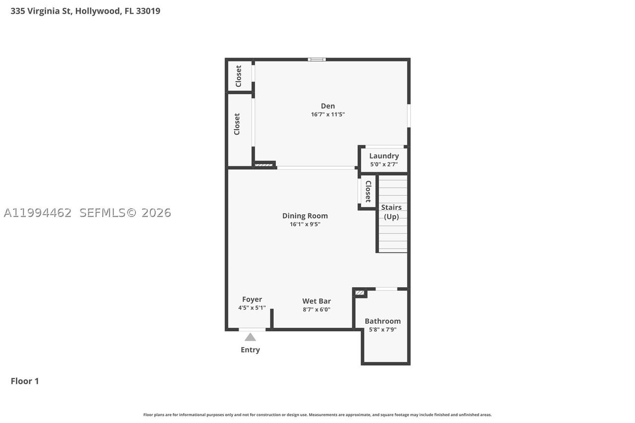 Real estate property located at 335 Virginia St, Broward, Virginia Beach Resort, Hollywood, FL