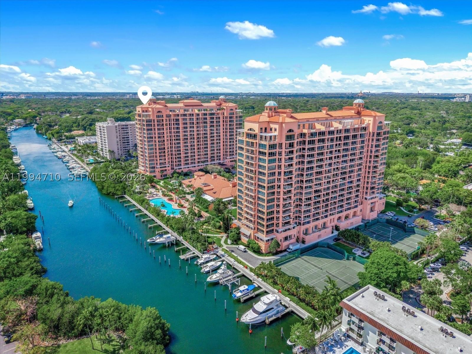 Real estate property located at 60 Edgewater Dr TS-A, Miami-dade, The Gables Condo, Coral Gables, FL
