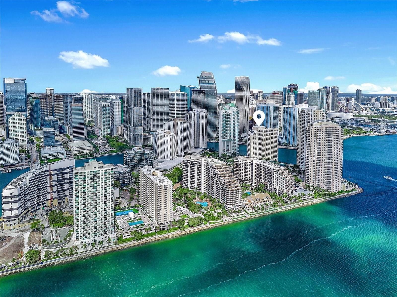 Real estate property located at 888 Brickell Key Dr #2201, Miami-dade, One Tequesta Point Condo, Miami, FL
