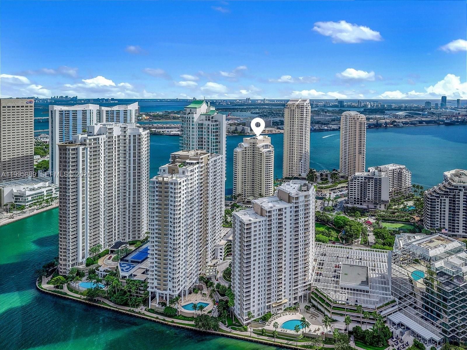 Real estate property located at 888 Brickell Key Dr #2201, Miami-dade, One Tequesta Point Condo, Miami, FL