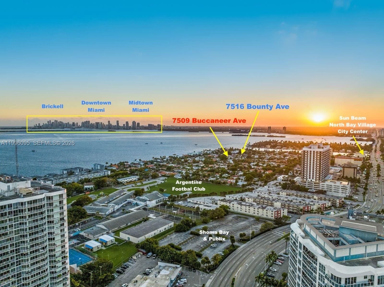 Real estate property located at 7509 Buccaneer Ave, Miami-dade, Treasure Island, North Bay Village, FL