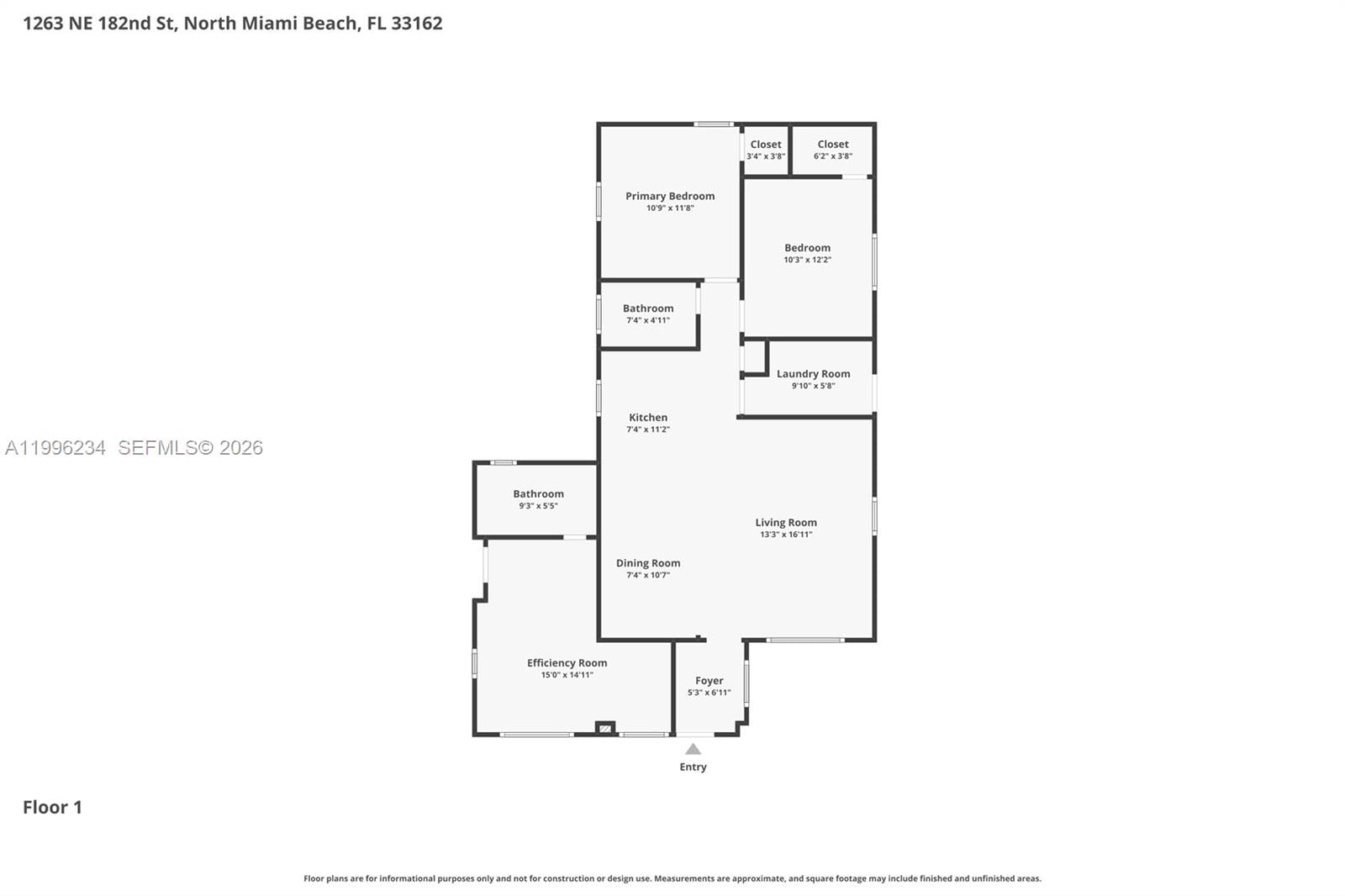Real estate property located at 1263 182nd St, Miami-dade, Fulford By The Sea Rev Pl, North Miami Beach, FL