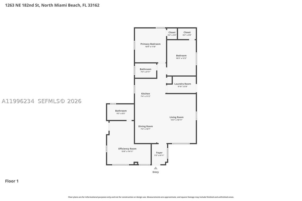 Real estate property located at 1263 182nd St, Miami-dade, Fulford By The Sea Rev Pl, North Miami Beach, FL
