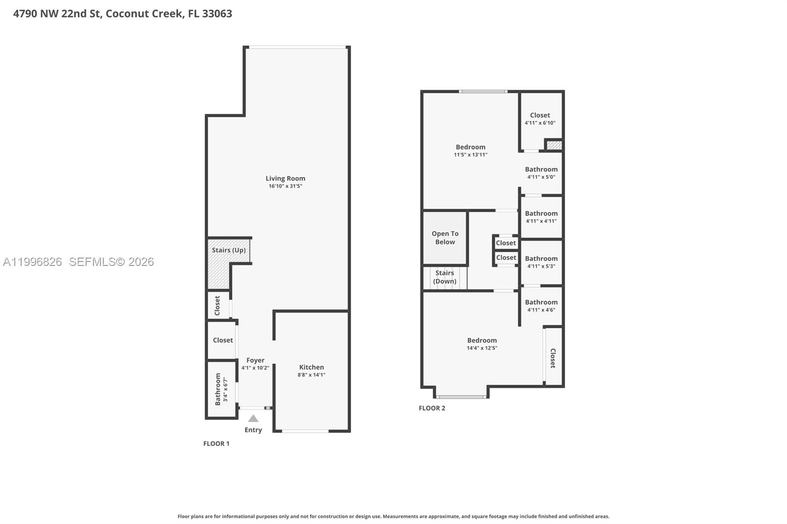 Real estate property located at 4790 22nd St #4104, Broward, Baywood Village Ii-b, Coconut Creek, FL